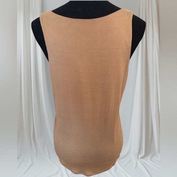 AREA.NYC HAUTE COUTURE BLUE & TAN SEQUIN DRESSY COCKTAIL FORMAL LUXURY TOP SZ M - Picture 5 of 9